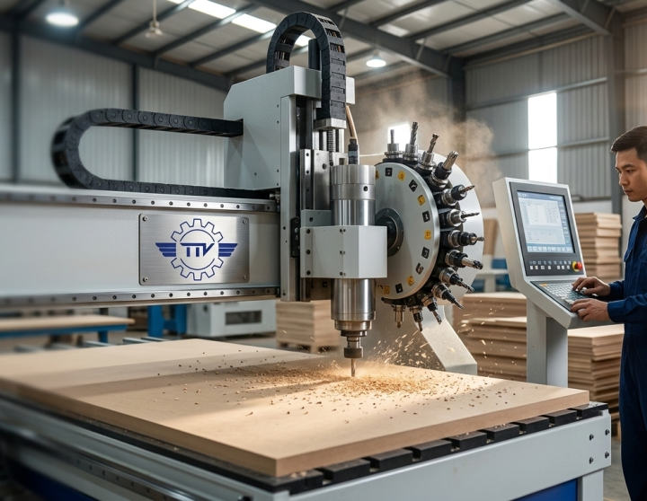 MÁY CNC 1 ĐẦU THAY DAO TỰ ĐỘNG 2026