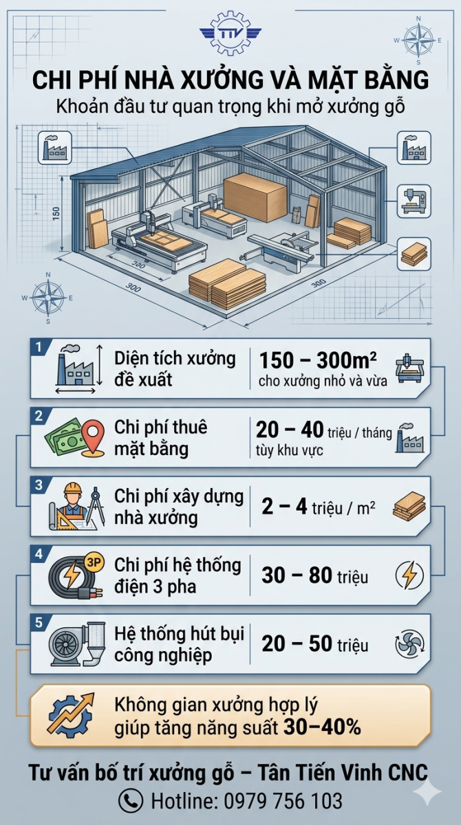 CHI PHÍ NHÀ XƯỞNG VÀ MẶT BẰNG