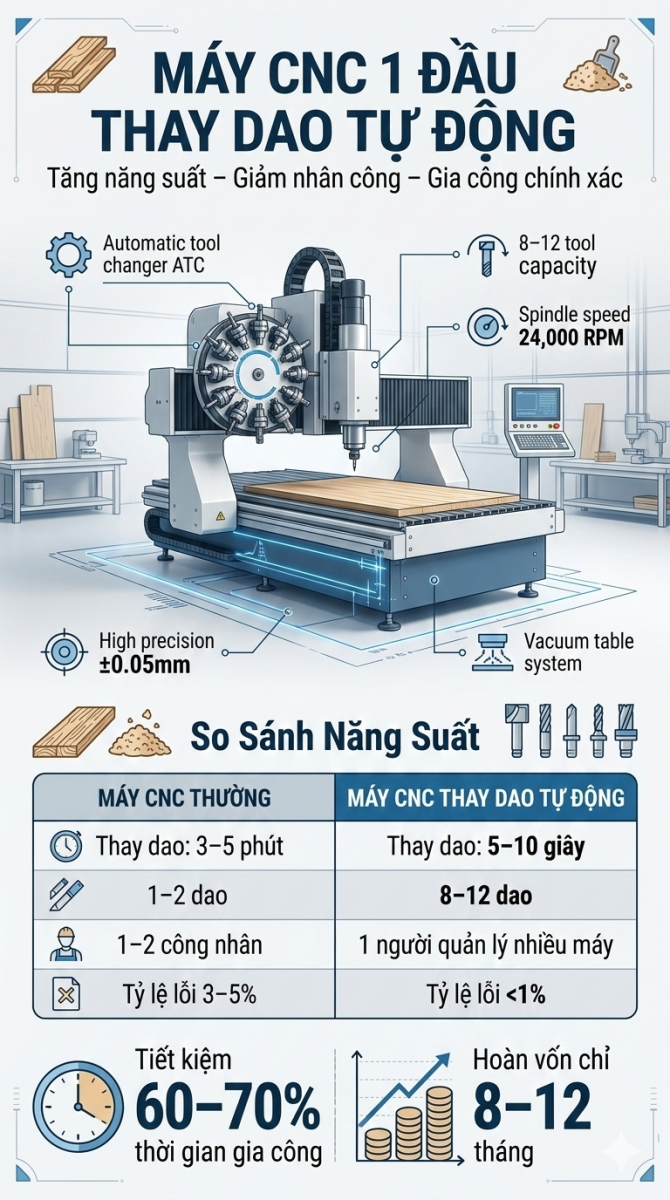 Bảng so sánh năng suất máy CNC