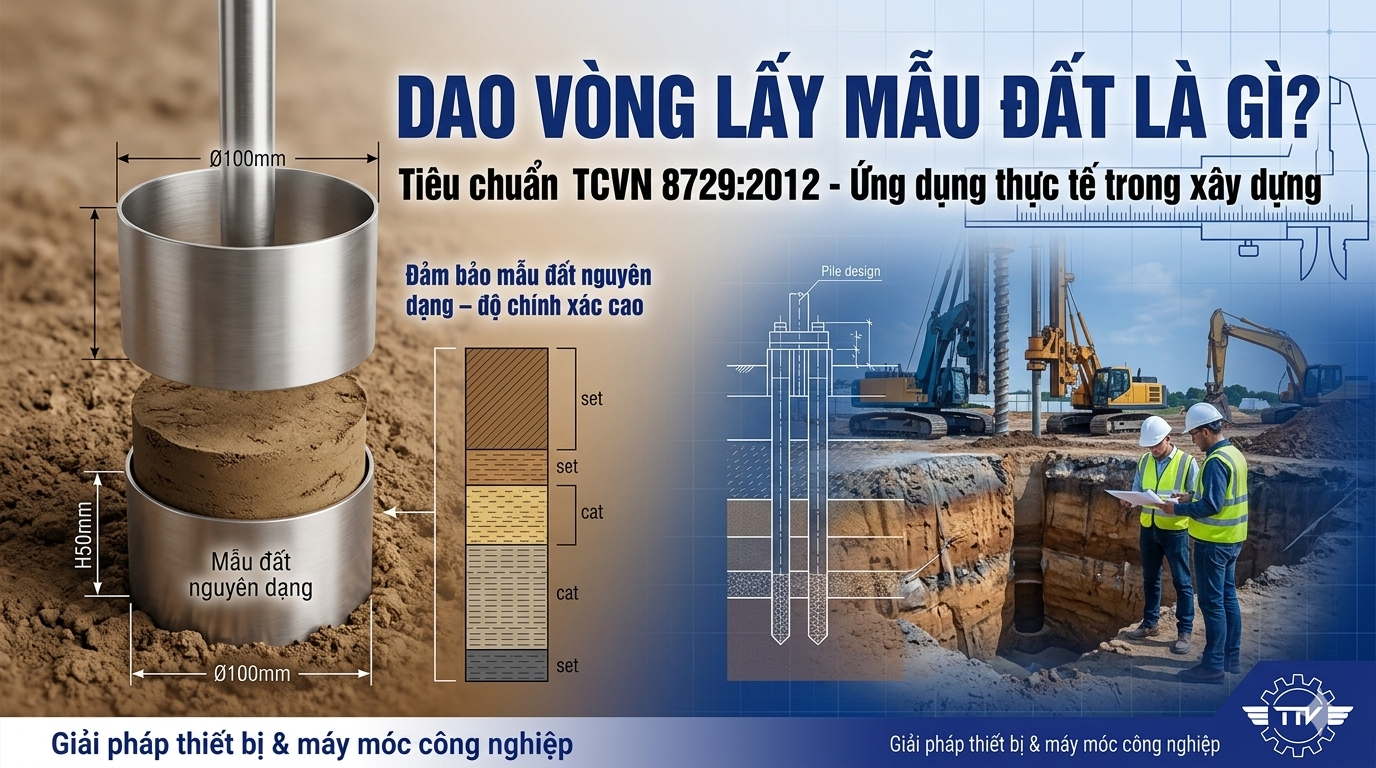 Dao vòng lấy mẫu đất TCVN 8729:2012