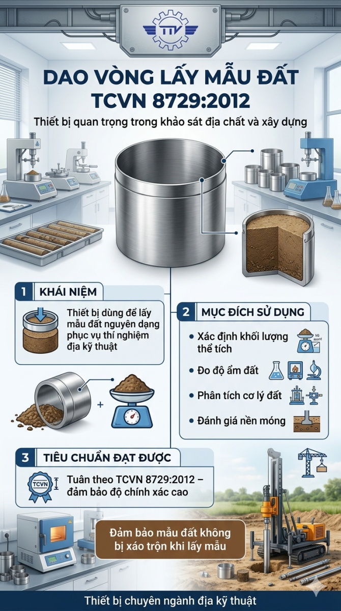 Dao vòng lấy mẫu đất TCVN