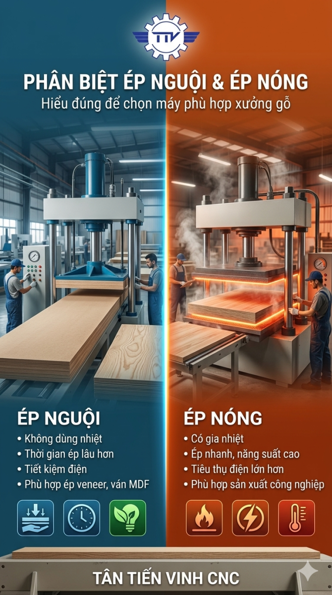 Ứng dụng máy ép thủy lực trong chế biến gỗ