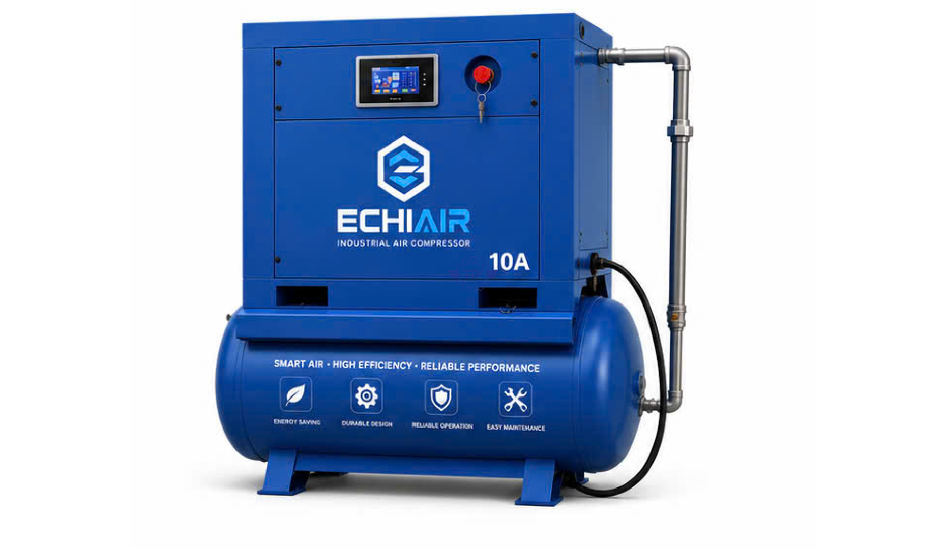 Combo Máy Nén Khí 10HP Có Bình Chứa 500L ECHI AIR