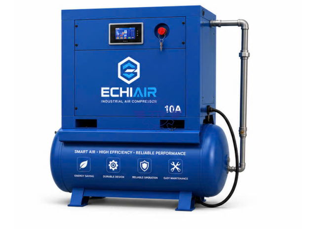 Combo Máy Nén Khí 10HP Có Bình Chứa 500L ECHI AIR